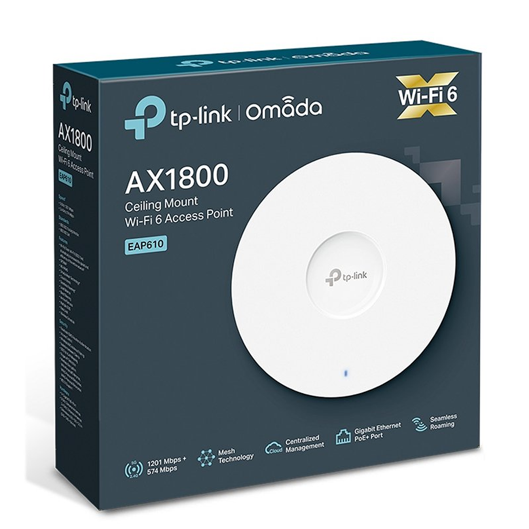 TP-Link EAP610 AP WiFi6 AX1800 Techo Dual 1xGbE 2
