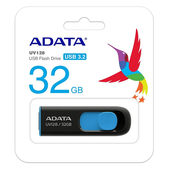 ADATA Lapiz Usb UV128 32GB USB 3.2 Negro/Azul 3