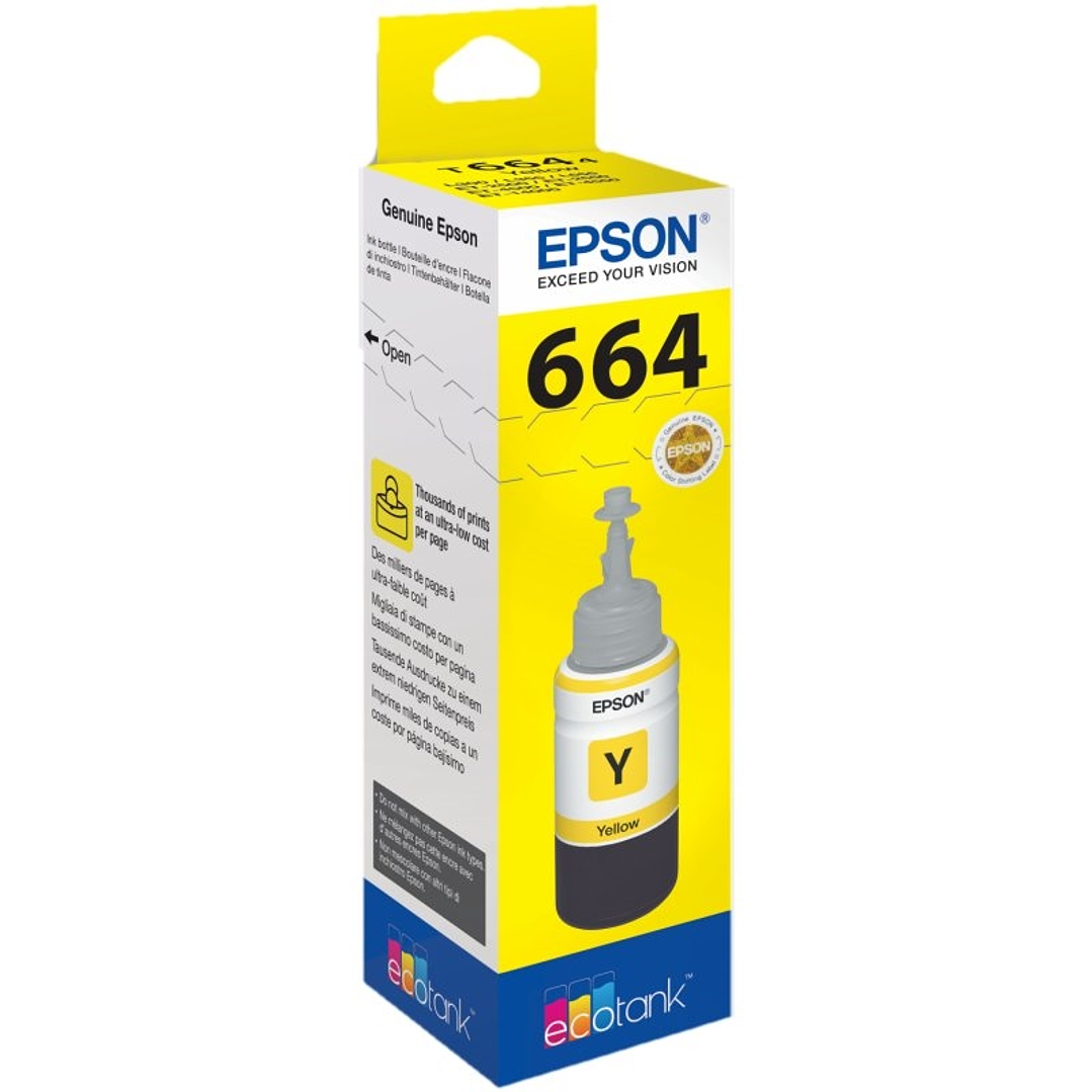Epson Botella Tinta Ecotank T6641 Amarillo 1