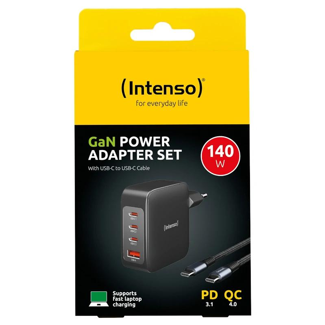 Intenso | KIT Cargador GaN W140A3C + Cable USB-C 2