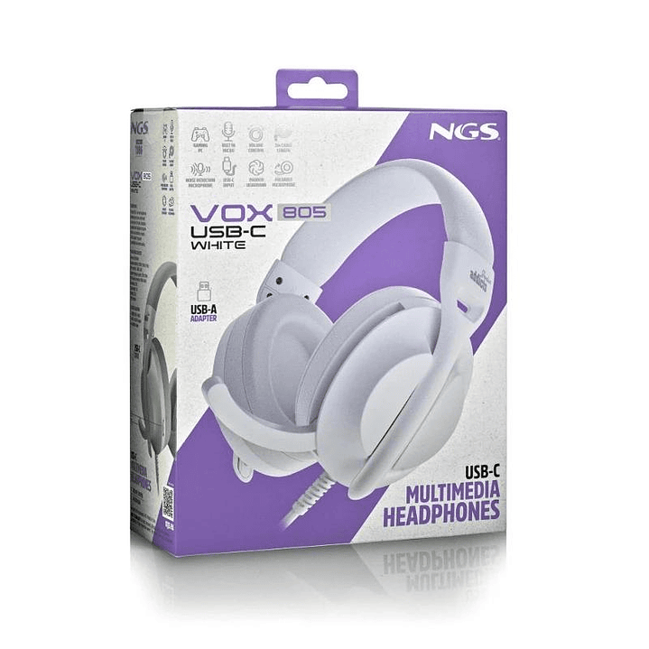 NGS Auriculares cable USB-C Control Vol. Blanco 4