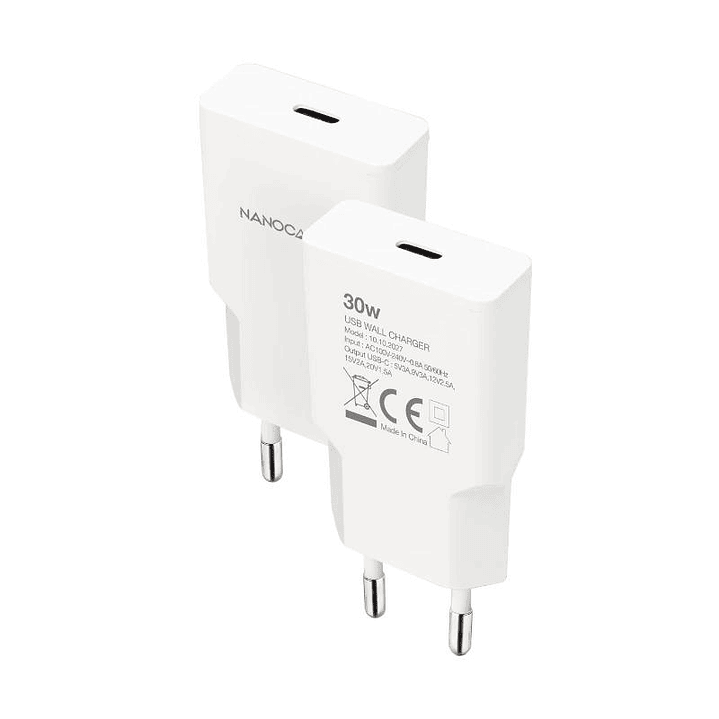 Nanocable Cargador USB-C/PD 30W   Blanco 2