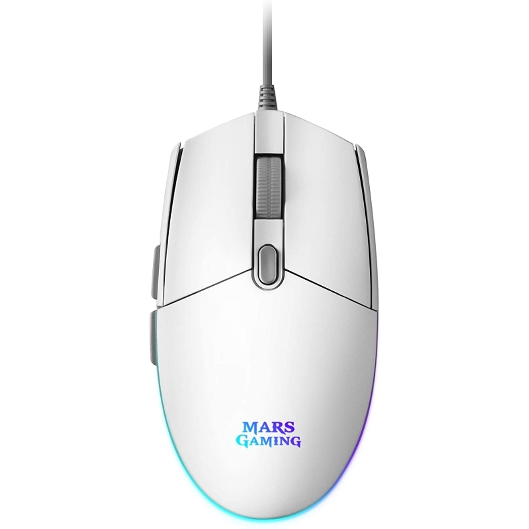Mars Gaming Ratón MMG 3200dpi RGB FLOW Blanco 1
