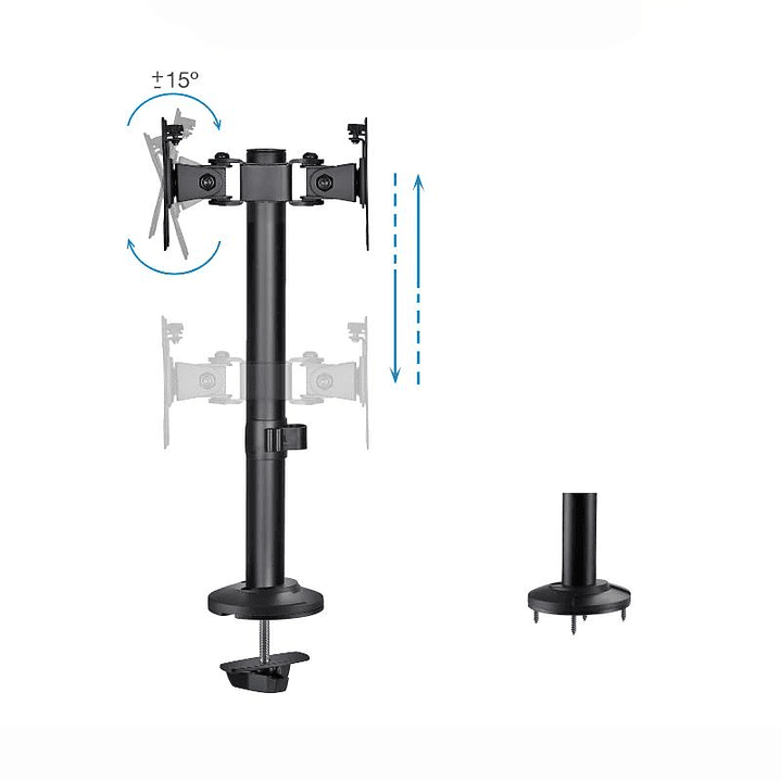 Tooq DB1132TN-B Soporte mesa 2 pantallas 17