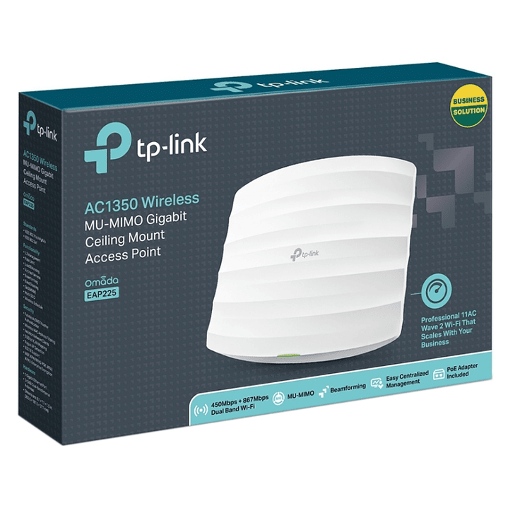 TP-LINK EAP225 Punto Acceso AC1350 Dual Band PoE 2