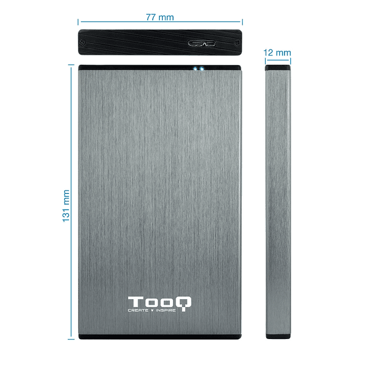 Tooq TQE-2527G Caja HDD 2.5