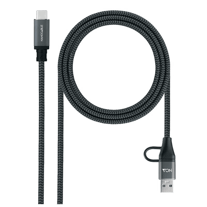 Nanocable Cable USB3.2 100W USB-C+A/USB-C 1,5 M 1