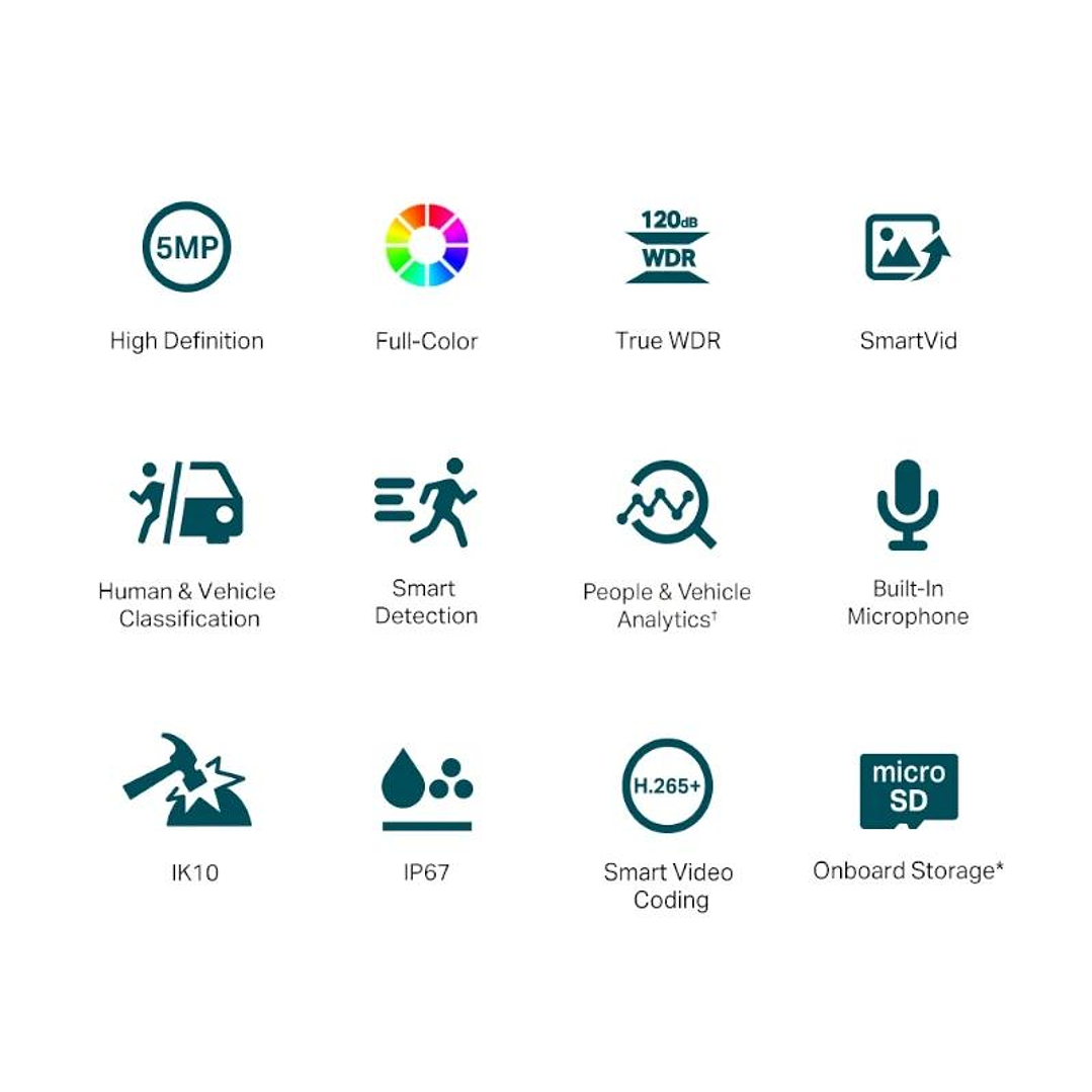 VIGI Cámara IP Domo C250 5MP Plástico Full-Color 2 2