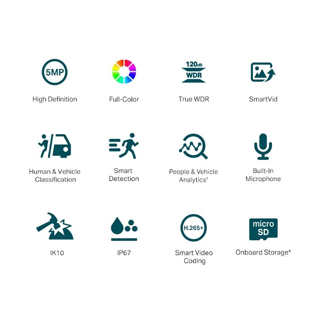 VIGI Cámara IP Domo C250 5MP Plástico Full-Color 4 2