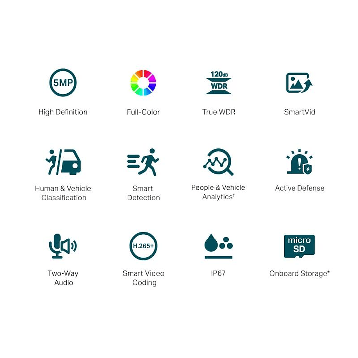 VIGI Cámara IP Bullet C350 5MP Plástico Full-Color 2