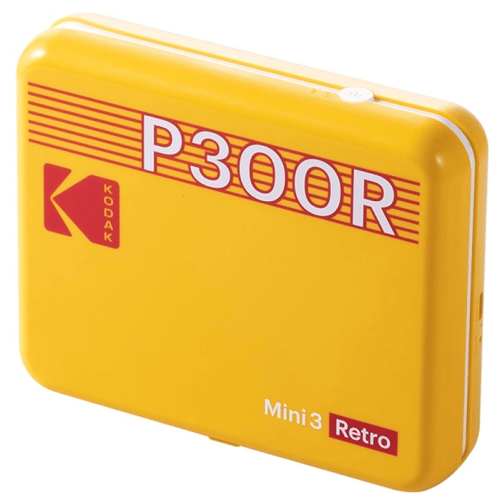 Kodak Mini 3 Retro P300R Impresora Fotografica Portatil Bluetooth - Formato de Impresion 7,6x7,6cm - Alimentacion por Bateria - Color Amarillo 1