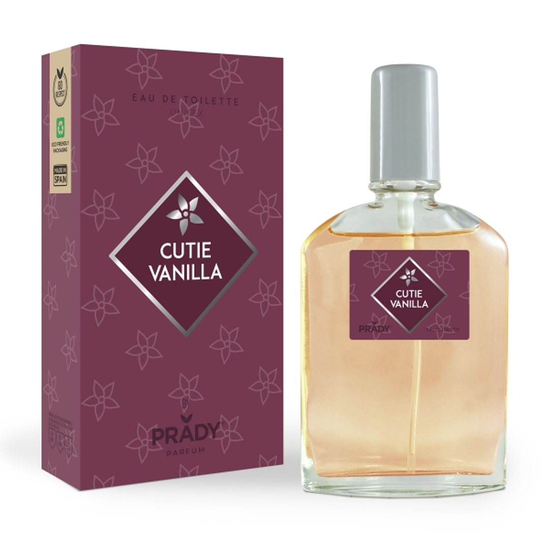 Prady Colonia Unisex Cuttie Vanilla - Frasco de 90 ml - Spray Pulverizador 1
