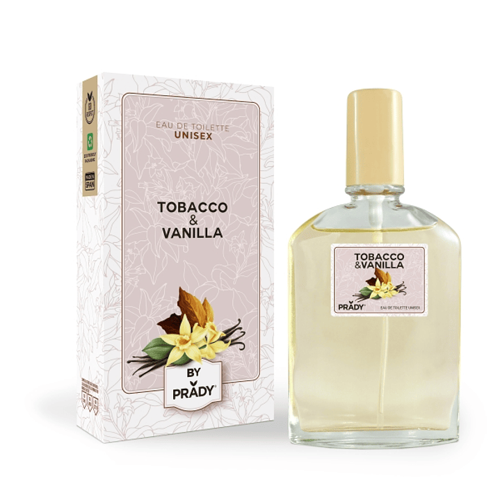 Prady Colonia Unisex Tobacco & Vanilla - Frasco de 90 ml - Spray Pulverizador 1