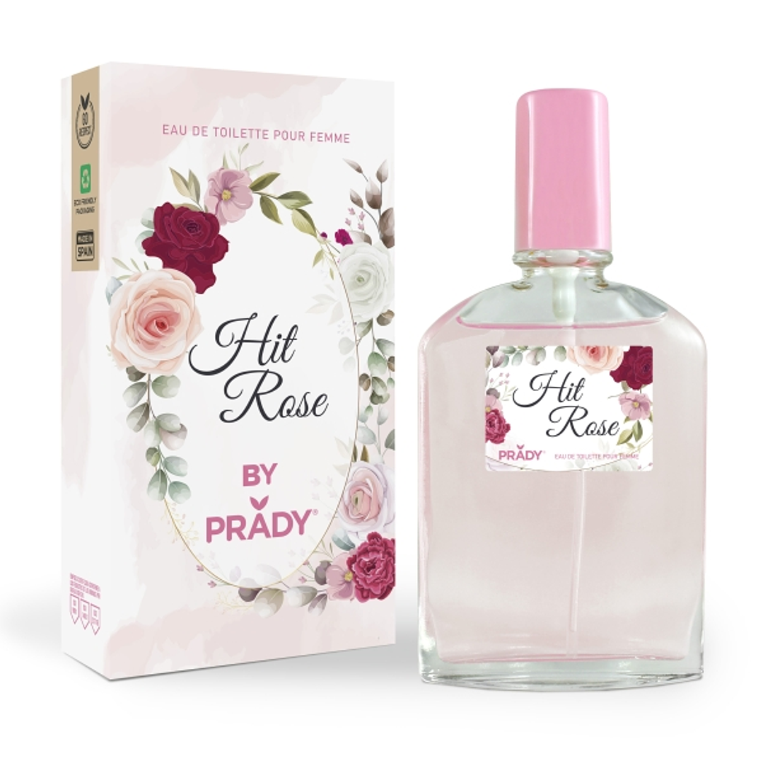 Prady Colonia de Mujer Hit Rose - Frasco de 90 ml - Spray Pulverizador 1