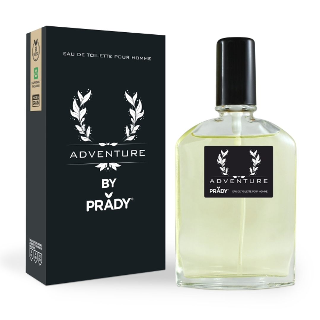 Prady Colonia de Hombre Adventure - Frasco de 90 ml - Spray Pulverizador 1