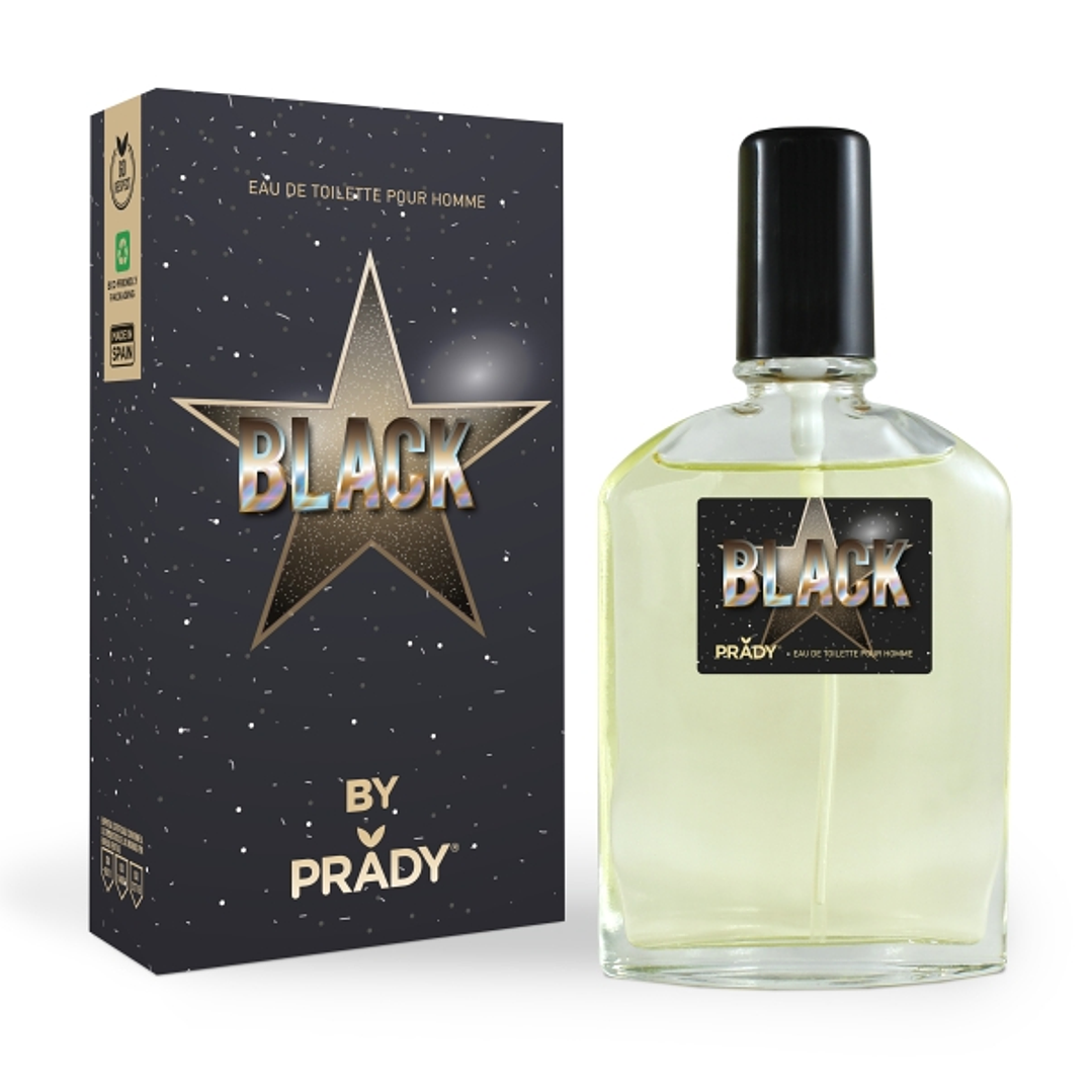 Prady Colonia de Hombre Black - Frasco de 90 ml - Spray Pulverizador 1