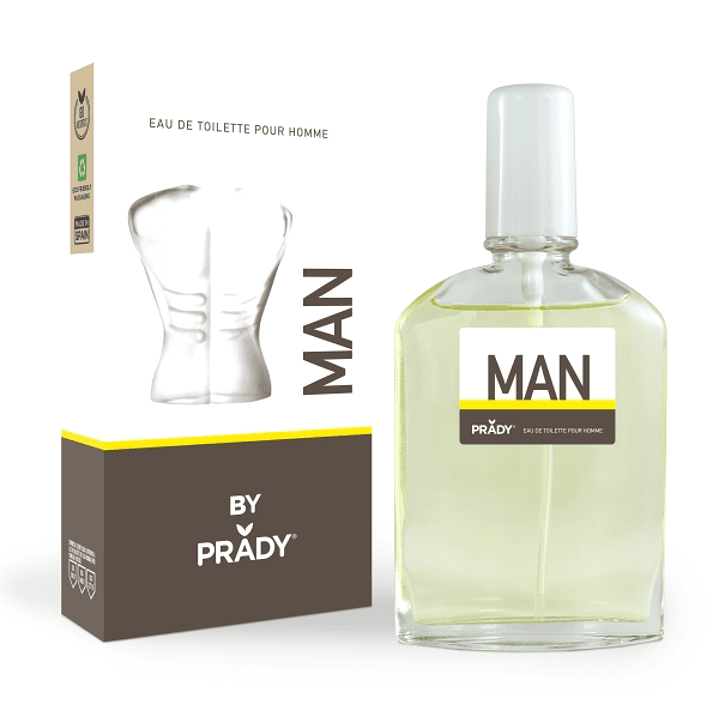Prady Colonia de Hombre Man - Frasco de 90 ml - Spray Pulverizador 1