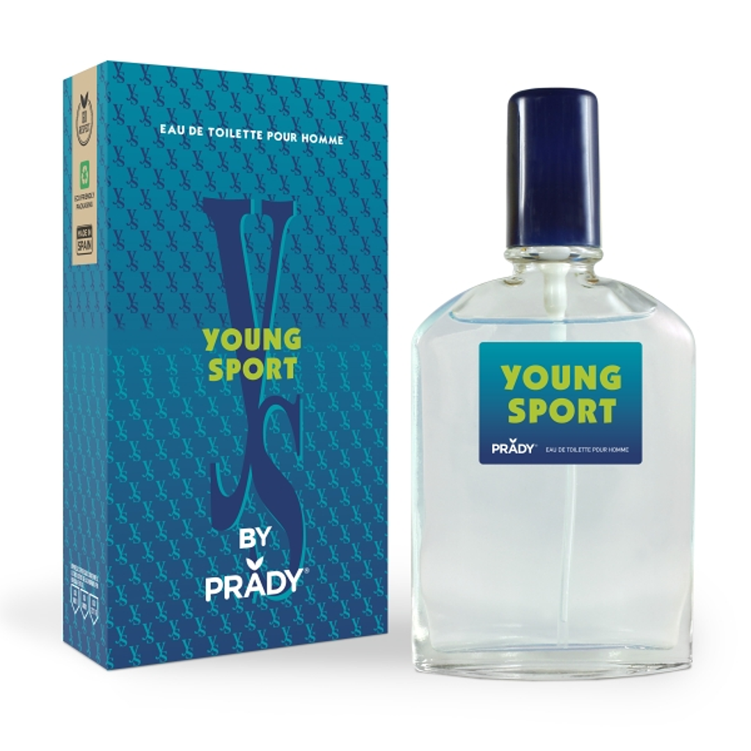 Prady Colonia de Hombre Young Sport - Frasco de 90 ml - Spray Pulverizador 1