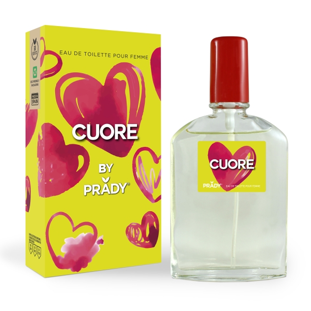 Prady Colonia de Mujer Cuore - Frasco de 90 ml - Spray Pulverizador 1