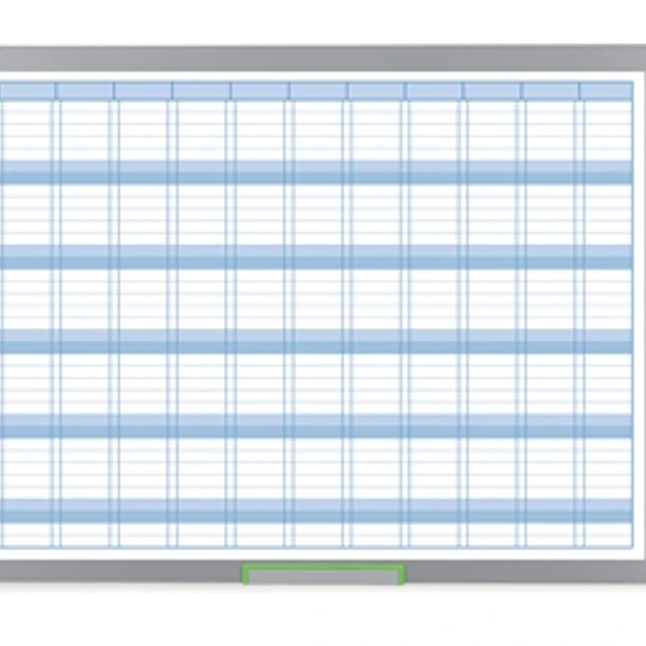 Nobo Performance Plus Planificador Anual de Pizarra Magnetica 725x50x1178mm - Pantalla con Fecha y Hora - Incluye Rotulador y Kit Magnetico 1