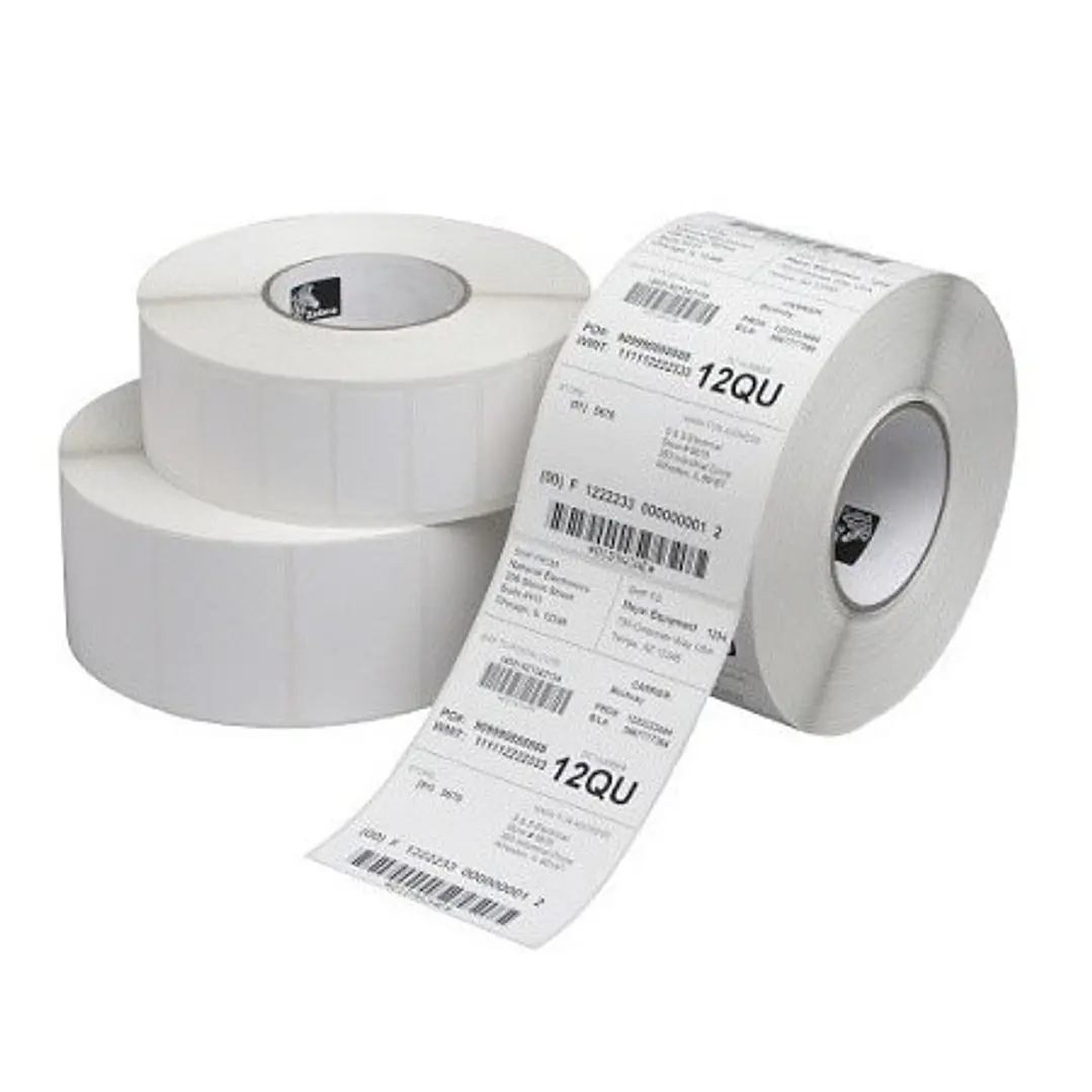 Zebra Z-Select 2000T Pack de 12 Rollos de Etiquetas Termicas Originales 75x51mm - Adhesivo Permanente - 1370 Unidades x Rollo - 800273-205 1