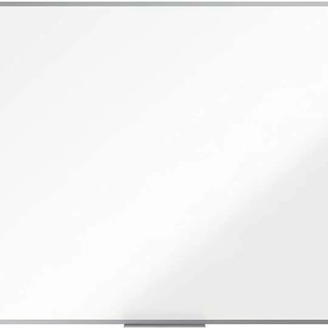 Nobo Essence Pizarra de Melamina 1500x1000mm - Marco de Aluminio Anodizado - Bandeja para Rotuladores - Color Blanco 1