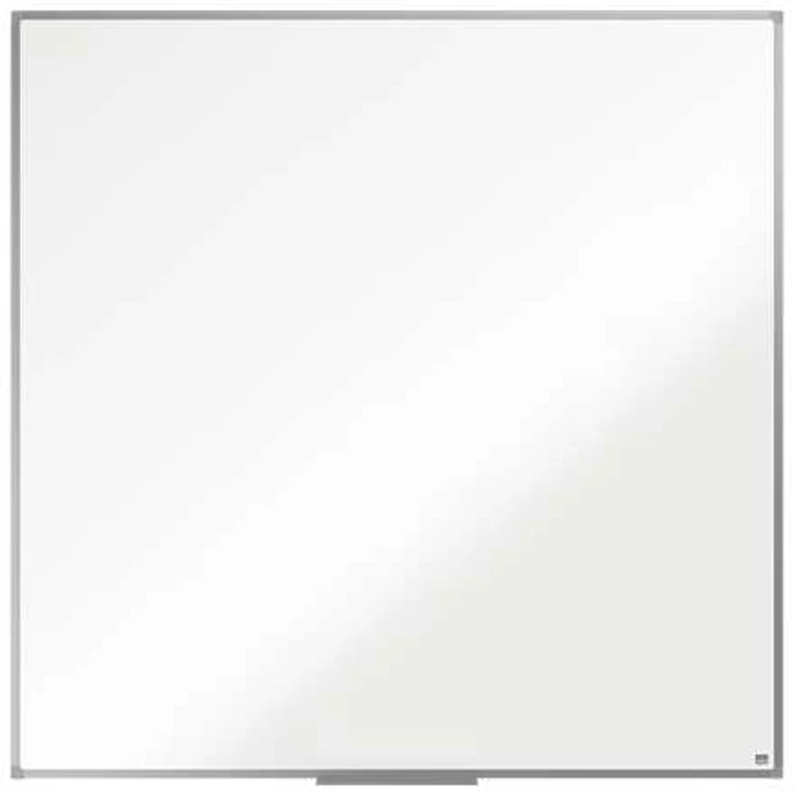 Nobo Essence Pizarra Magnetica de Acero 1200x1200mm - Marco de Aluminio Anodizado - Bandeja para Rotuladores - Color Blanco 1