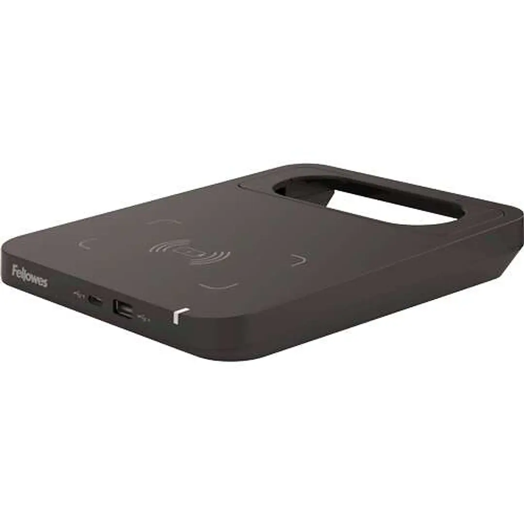 Fellowes Tallo Cargador Inalambrico - 2 Puertos USB - Carga Rapida - Color Negro 1