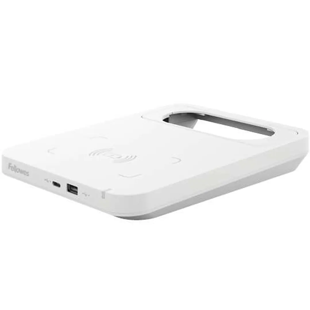 Fellowes Tallo Cargador Inalambrico - 2 Puertos USB - Carga Rapida - Color Blanco 1
