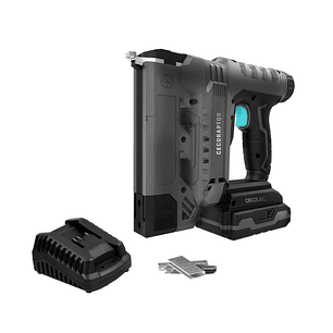 Cecotec CecoRaptor Perfect Staples and Nails 2020 Grapadora Electrica - Compatible con Grapas y Clavos - 30 Disparos/min - Bateria 2Ah 20V - Incluye M