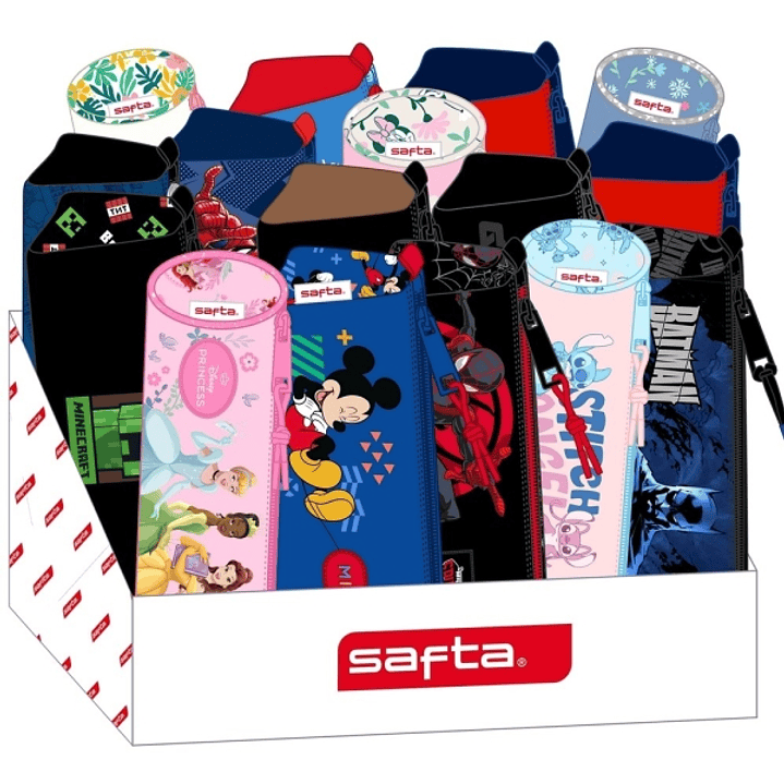 Safta Expositor con Portatodos - Carton Reciclado - Ecologico - 17L - Presentacion Ordenada y Atractiva - 315x230x235mm - Colores Surtidos 1