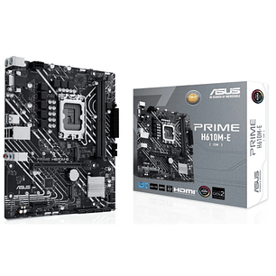 Asus Prime H610M-E-CSM Placa Base Intel1700 2x DDR5 - HDMI, VGA, M.2, PCIe4.0, 4x Sata III, RJ-45, USB 2.0, 3.2, DisplayPort, MicroATX