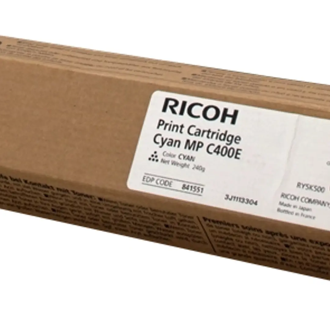Ricoh Aficio MP-C300/MP-C400/MP-C401 Cyan Cartucho de Toner Original - 842238/842039/841551/841300 1
