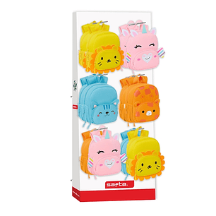 Safta Expositor con 10 Ganchos - Fabricado en Carton Reciclado - Ecologico - Presentacion Ordenada y Atractiva - 650x280x1580mm - Colores Surtidos