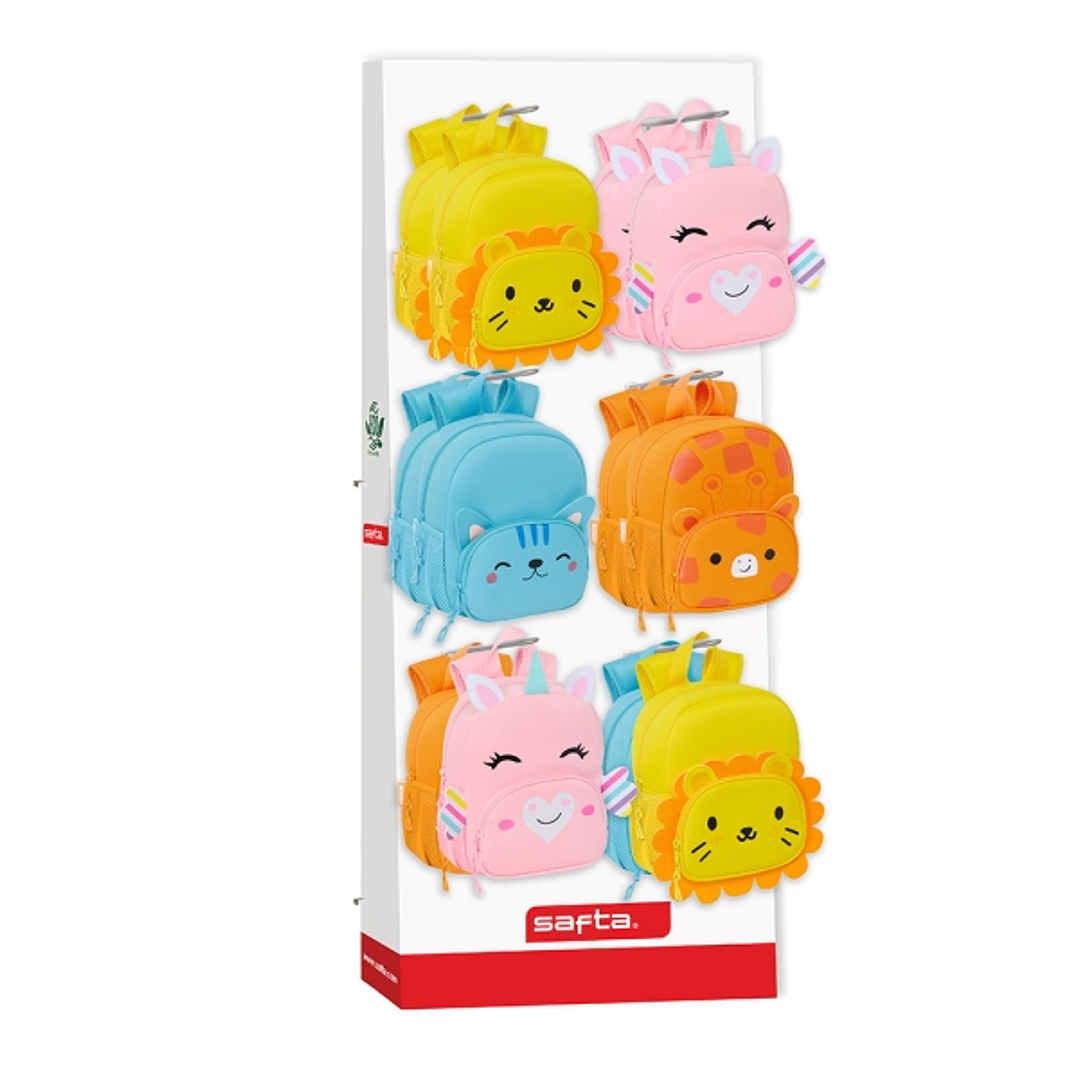 Safta Expositor con 10 Ganchos - Fabricado en Carton Reciclado - Ecologico - Presentacion Ordenada y Atractiva - 650x280x1580mm - Colores Surtidos 1