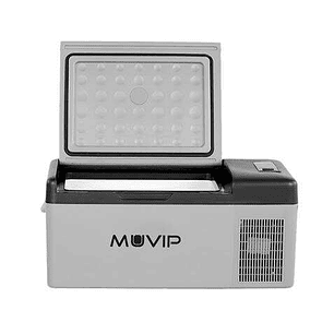 Muvip Nevera Portatil con Compresor 15L Bluetooth, USB - Temperatura -20º/+20º - Conexion 12/24/220V - Consumo 45W - Proteccion Bateria del Vehiculo -