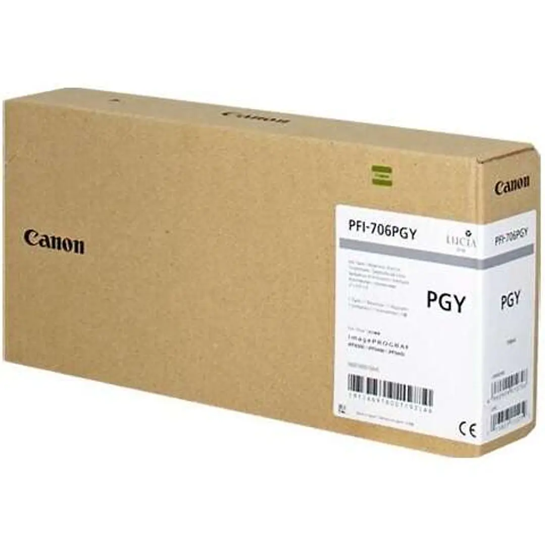 Canon PFI706 Gris Photo Cartucho de Tinta Original - 6691B001 1