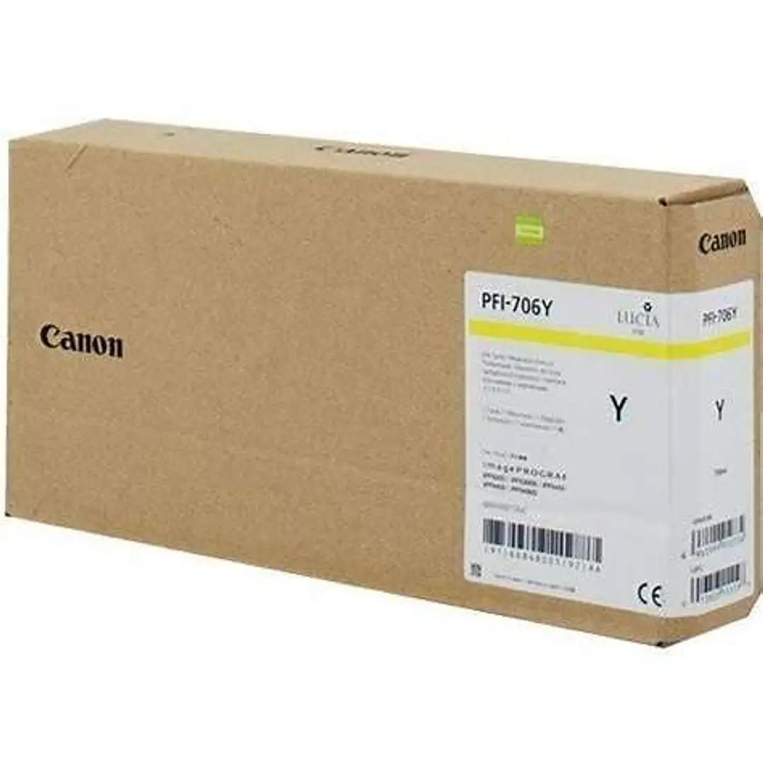 Canon PFI706 Amarillo Cartucho de Tinta Original - 6684B001 1