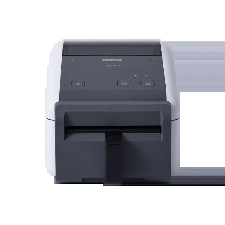 Brother TD-4420DNFC Impresora Termica de Etiquetas USB, LAN - Resolucion 203ppp - Admite Rollos Continuos Linerless - Color Blanco/Gris 1