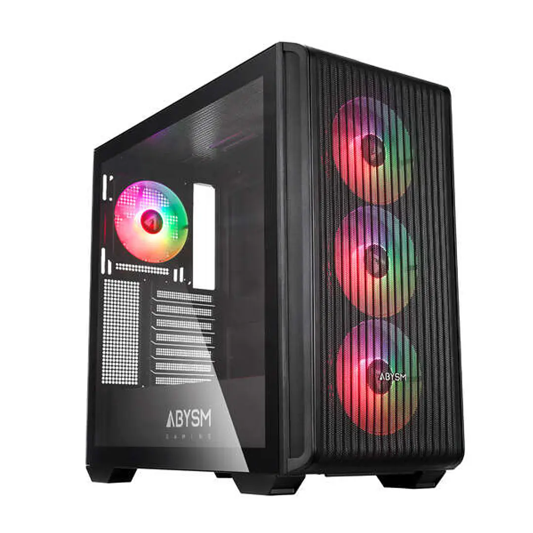 Abysm Danube Kamp BX300 Black Caja Torre ATX, ITX, Micro ATX - Lateral Cristal Templado - 3.5
