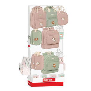 Safta Expositor con 10 Ganchos para Mochilas - Carton Reciclado - Facil de Organizar y Exhibir - Contribuye al Cuidado Ambiental - 650x280x1580mm - Co