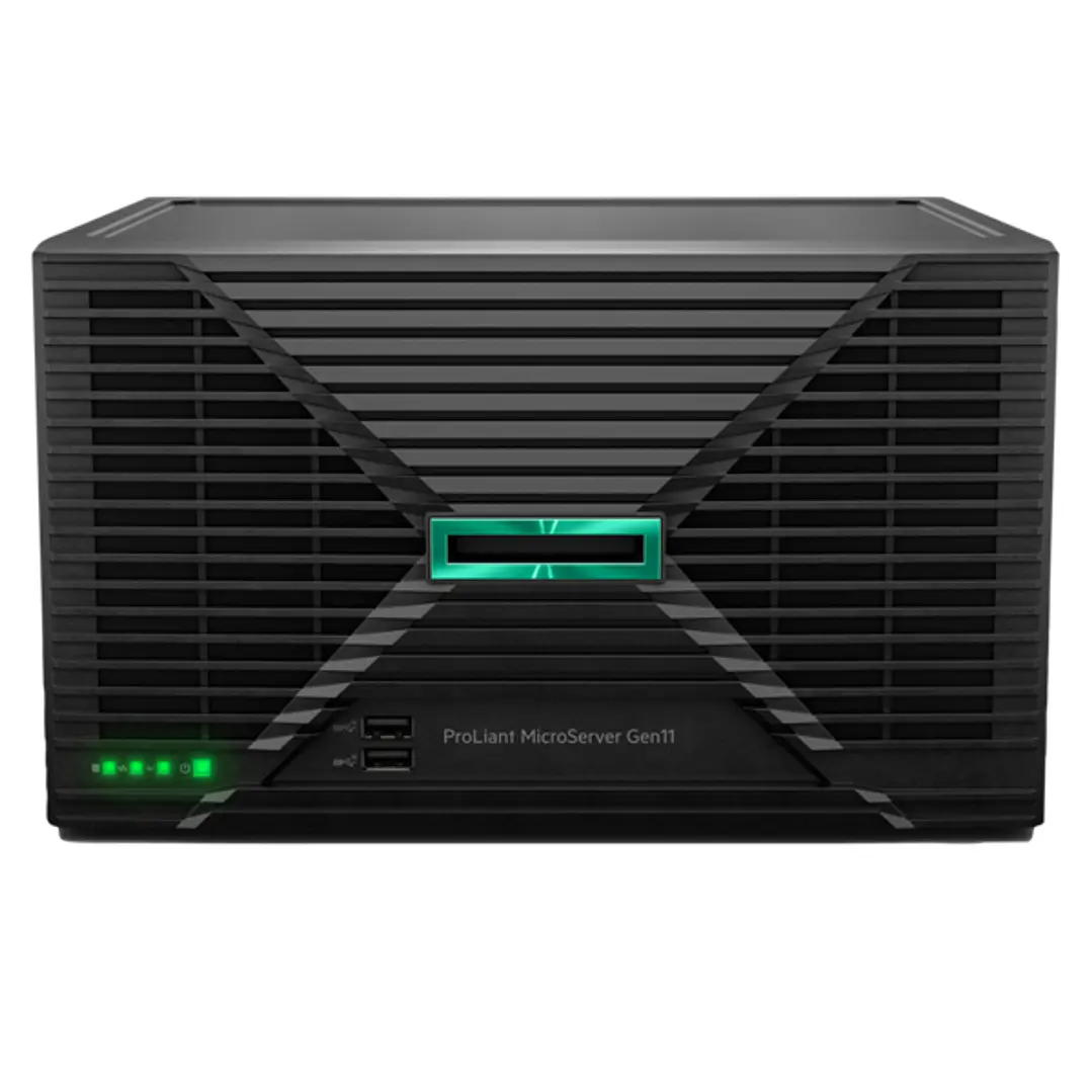 HPE ProLiant MicroServer Gen11 Servidor Intel Pentium G7400 - 16GB - 1TB SSD - DisplayPort y VGA - USB-A 3.2 Gen1 y Gen2 1