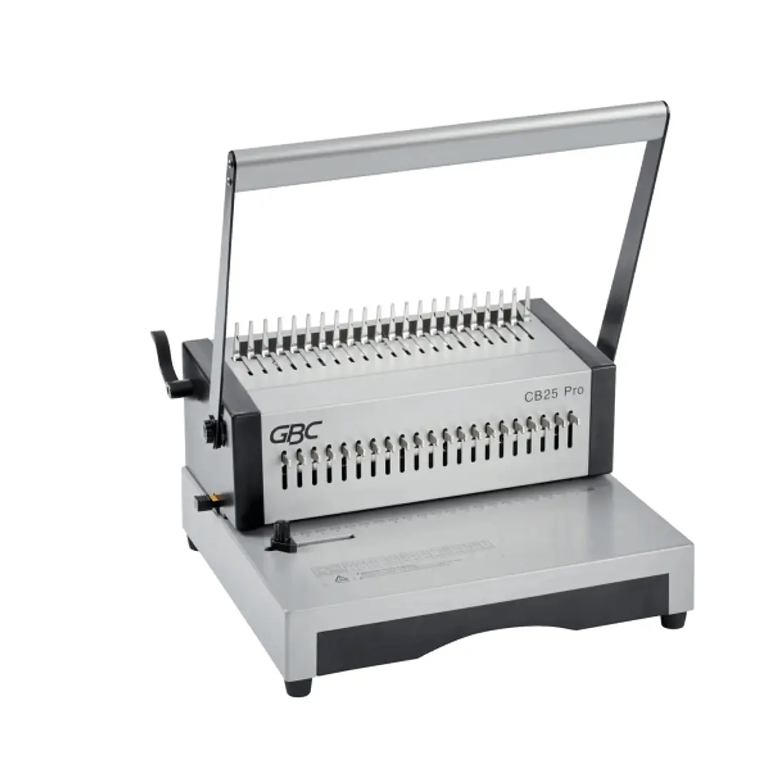 GBC CombBind CB25 Pro Encuadernadora Manual de Canutillo - Encuaderna hasta 500 Hojas A4 - Puede Perforar hasta 25 Hojas - Rapida y Sencilla de Usar - 1
