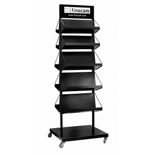 Finocam Expositor Vacio de Pie Metalico para Agendas - 4 ruedas - Color Surtidos