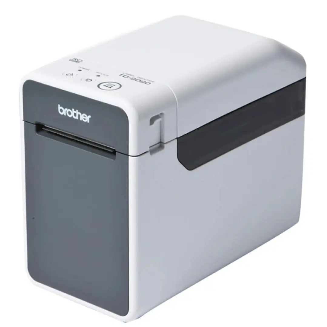 Brother TD2020A Impresora Termica de Etiquetas USB - Resolucion 203ppp - Velocidad 152,4mms - Color Blanco/Gris 1