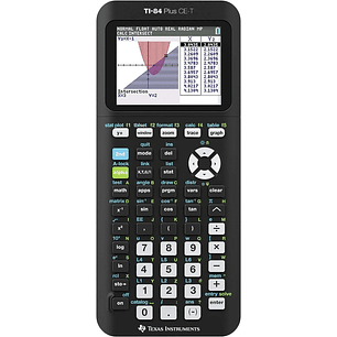 Texas-Instruments TI-84 Plus CE Calculadora Grafica - Pantalla Retroiluminada a Color - Soporta Programacion - 13 Aplicaciones Incluidas - Color Negro