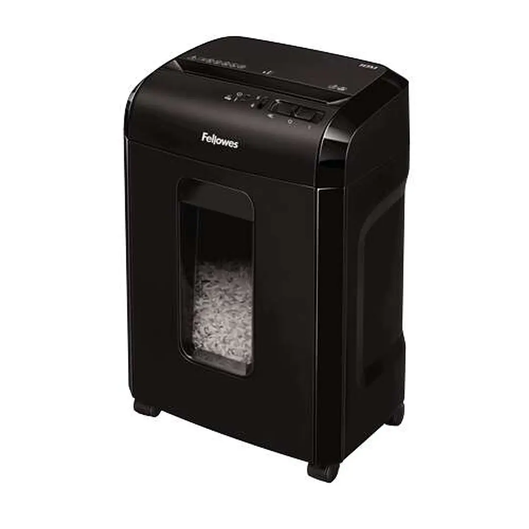 Fellowes 10M Destructora de Papel Manual Microcorte P-5 - Destruye hasta 10 Hojas - Capacidad de la Papelera 19L - Color Negro 1