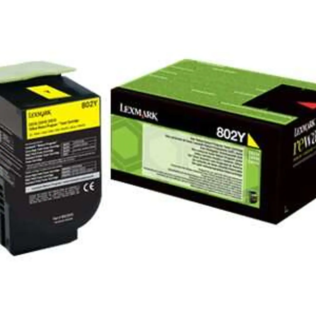 Lexmark CX310/CX410/CX510 Amarillo Cartucho de Toner Original - 80C20Y0/80C20YE/802Y 1