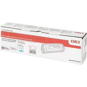 OKI C824/C834/C844 Cyan Cartucho de Toner Original - 47095703