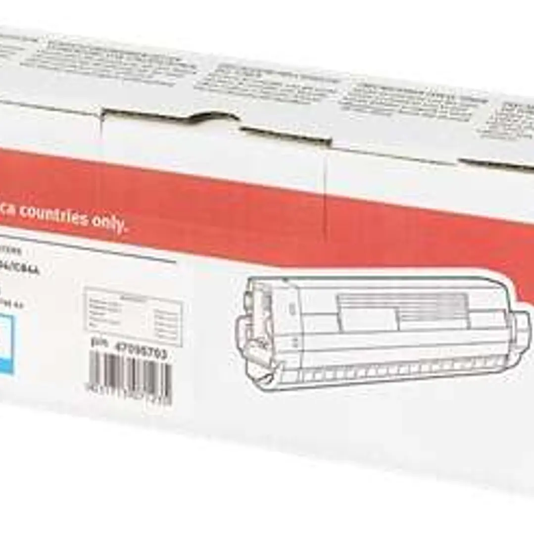 OKI C824/C834/C844 Cyan Cartucho de Toner Original - 47095703 1